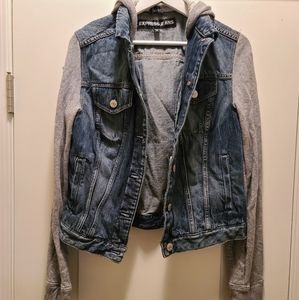 Express Jean and Cotton Hooded Jacket. Size M.